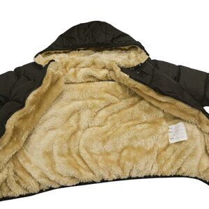 Cozy Black Faux Fur-Lined Winter Jacket Size: Approximately 4/5 Years